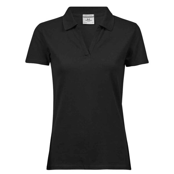 Tee Jays Ladies Luxury Stretch V Neck Polo Shirt Thumbnail