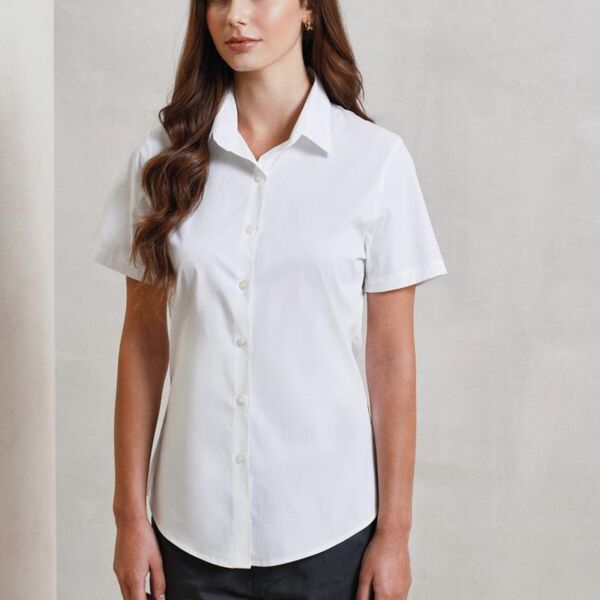 LADIES STRETCH POPLIN SS SHIRT Thumbnail