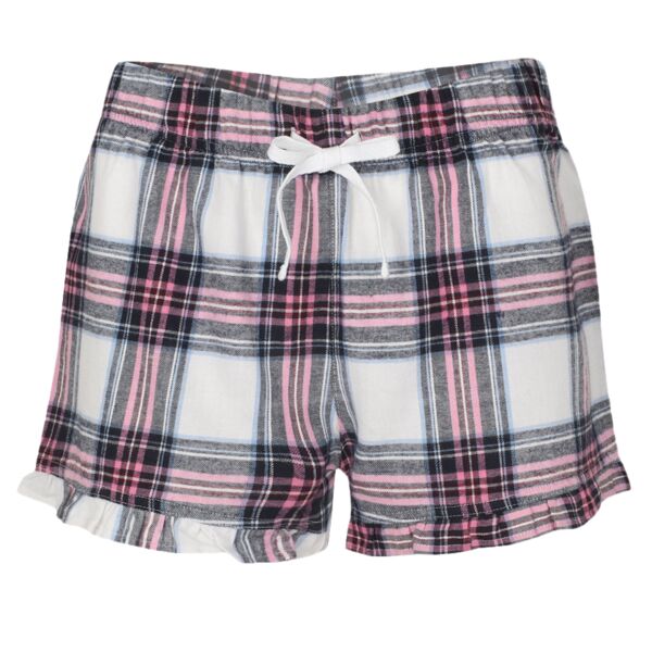 SF Clothing Ladies Tartan Frill Lounge Shorts Thumbnail