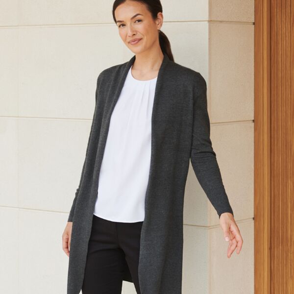 Henbury Ladies Longline Open Cardigan Thumbnail